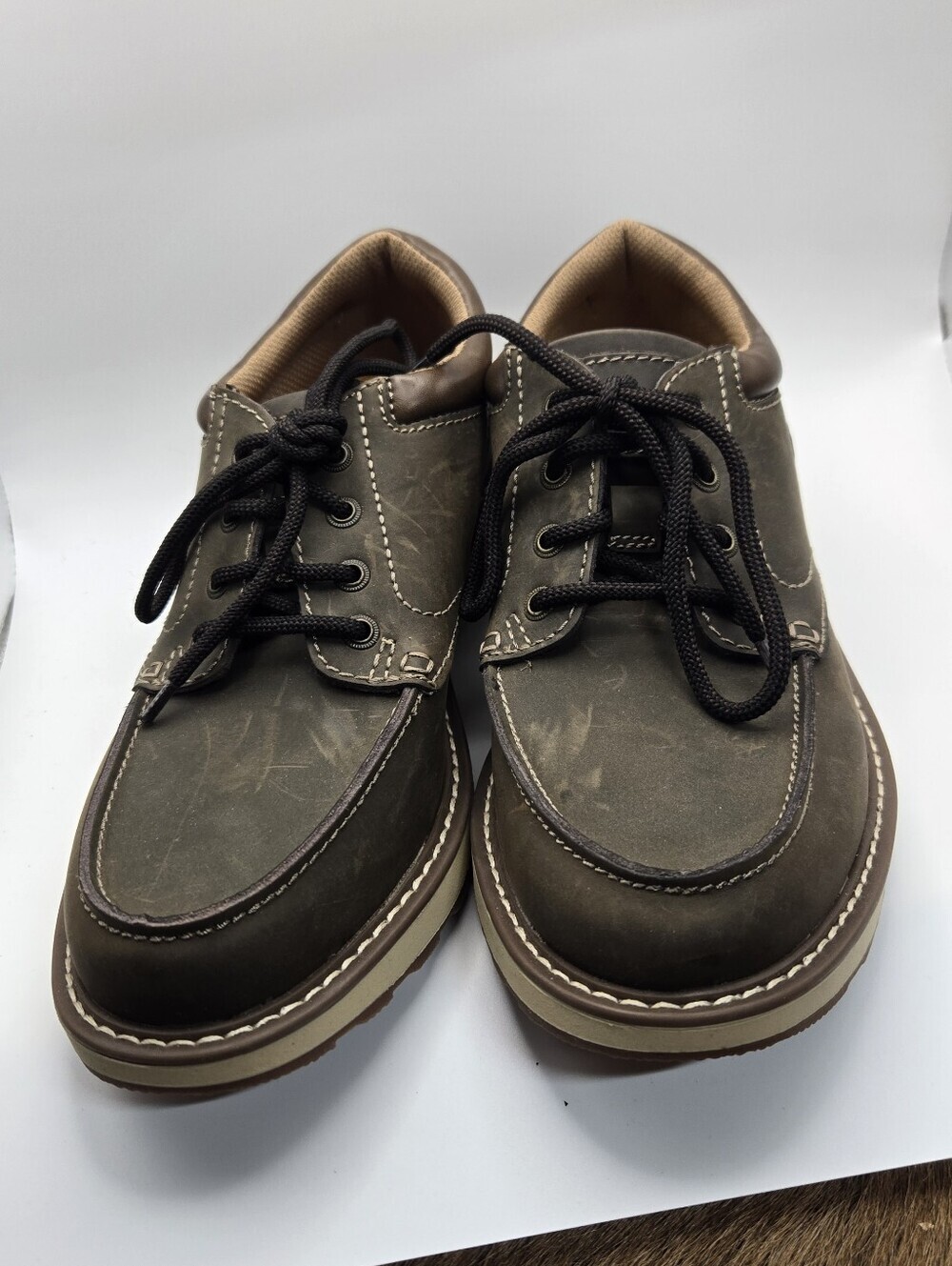 Earth Spirit Men's Emery Lace-up Boat Shoes in Brown Leather Size 8.5 Used